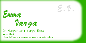 emma varga business card